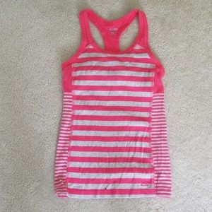 Pink Striped Athletic Tank Top